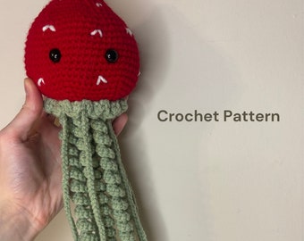 Crochet Strawberry Jellyfish Pattern - Create Your Own Fruity Underwater Friend!