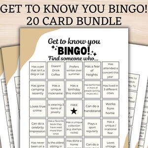 Leer je bingo kennen - ijsbreker- en teambuildingspel - menselijke bingo voor op kantoor, netwerken, reünies, bruiloften - Find the Guest Bingo