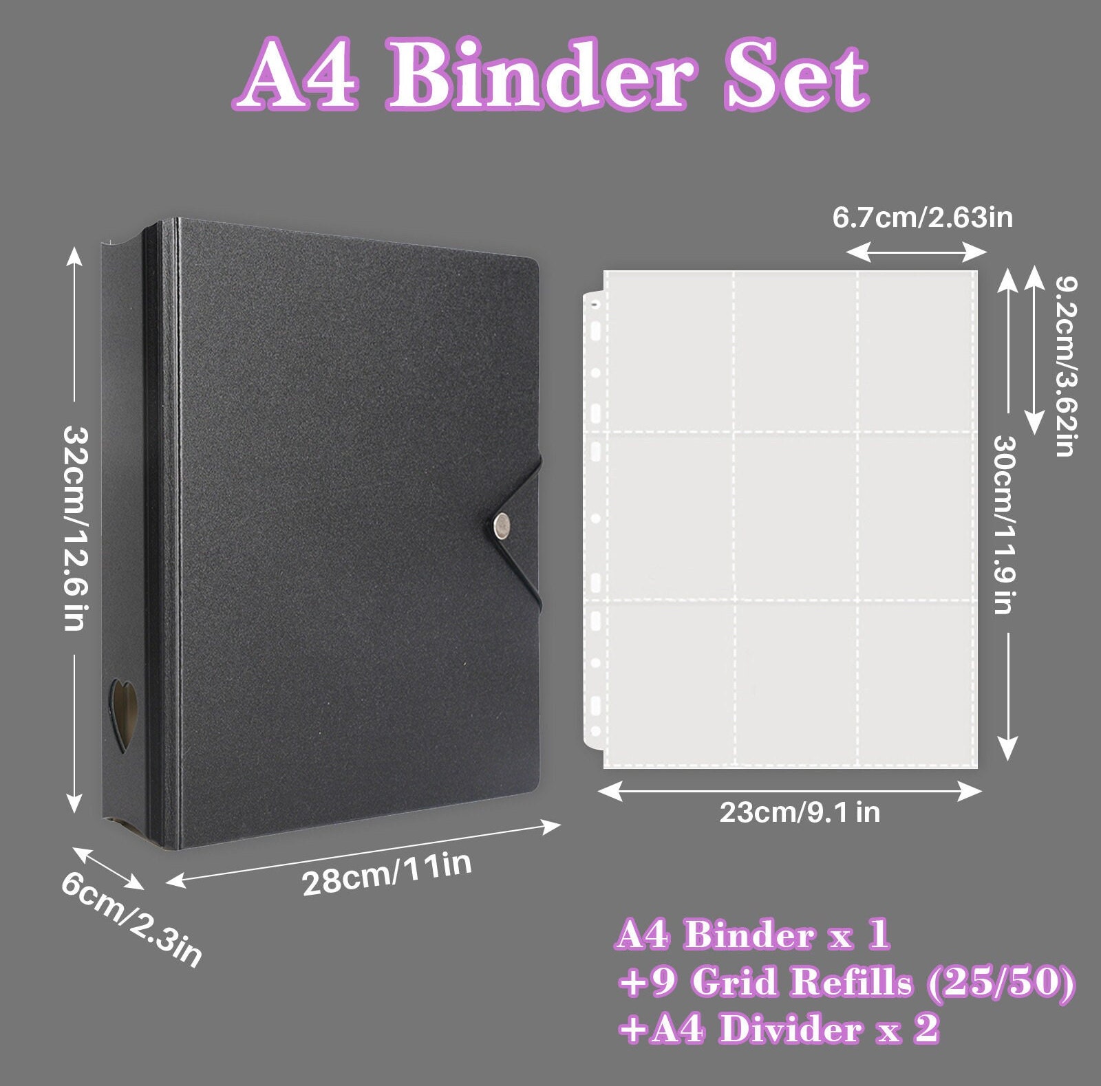 10 Sheets A4 Photo Card Album Binder Clear Sleeves 4 Ring Kpop Photocard  Postcard Collect Book Pages 4 8 9 2 Pockets Transparent