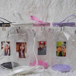 Kpop Lightstick Klar Stadion Tasche | Konzerttasche | Vier verschiedene Farben: Lila, Pink, Schwarz, Weiß