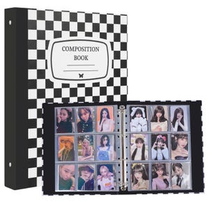 Handmade Checkered A4 | A5 Binder Hardboard Book Card Holder Photo Album Photocard Collect Organzier Book Gifts Photocard binder kpop binder A4 Black