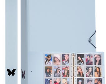 Kpop A4 Butterfly Minimalist Photo card Binder | Work with 9 Pocket Inner  Refills and 2 Divider Acid-Free | Customizable Binder