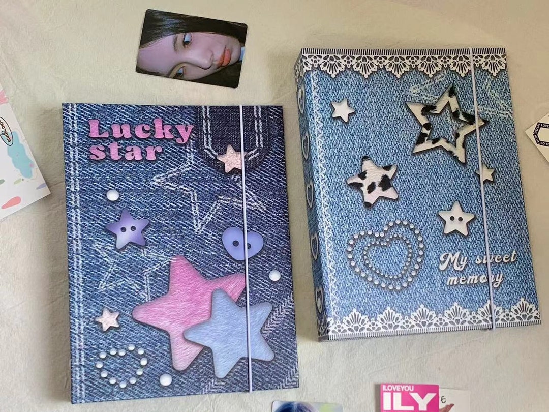 【ポイント10倍】 A5 Binder Hardcover Composition Style Jeans New Blue Denim 女性漫画