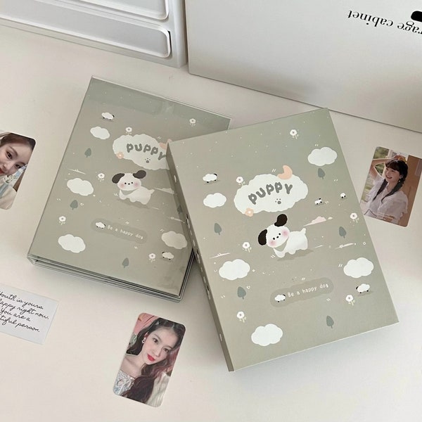 Handmade Puppy A5 Binder Pictures Storage Book Card Holder Photo Album Photocard Collect Organzier Book Gifts Photocard binder kpop binder