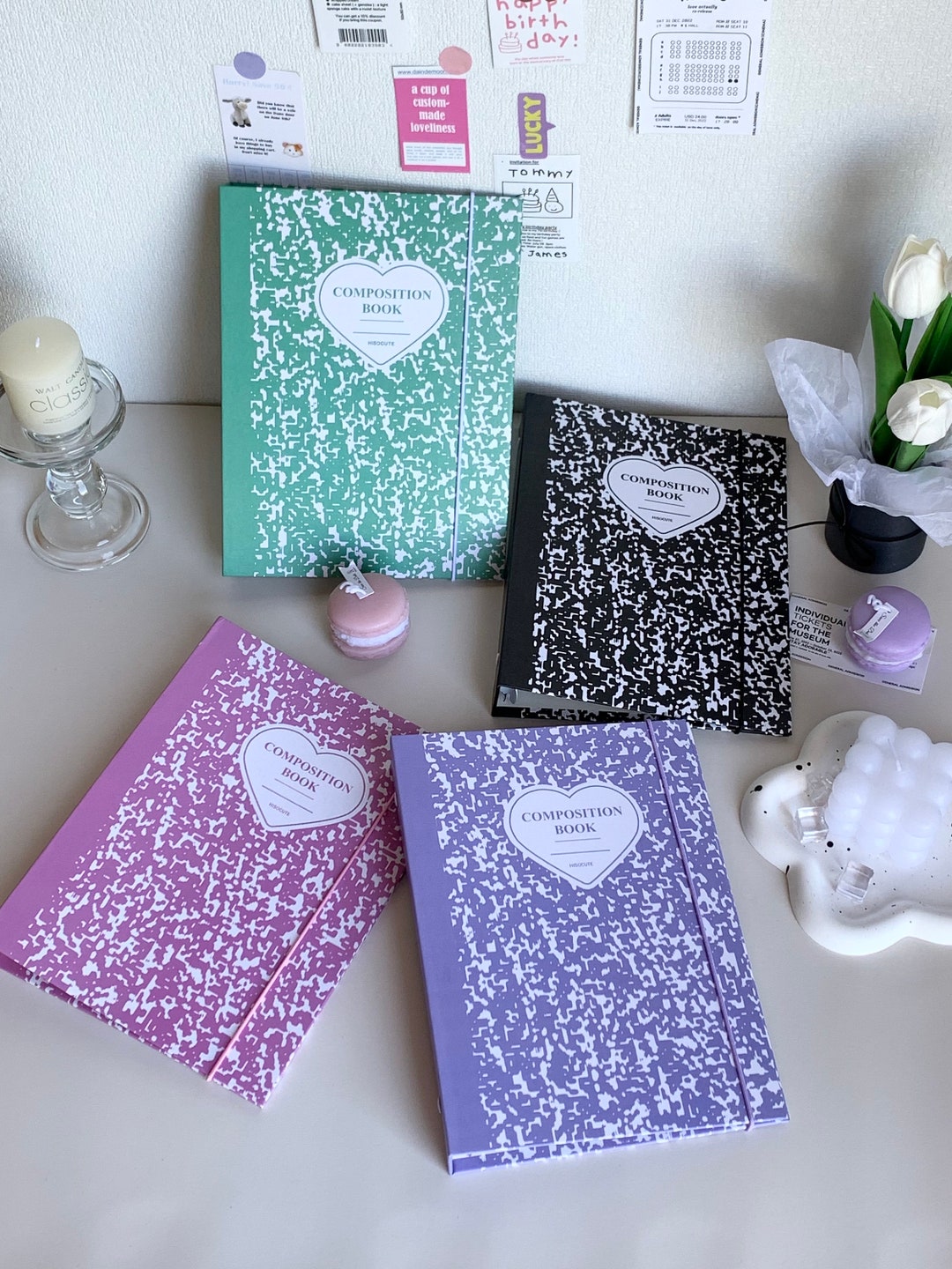 A5 Binder Composition Hardcover Binder Kpop Photocard Binder 6 Ring