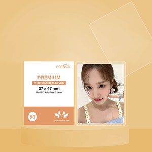 Fundas para tarjetas fotográficas Kpop de 100 micrones ｜ Tarjetas fotográficas Kpop de todos los tamaños Protector transparente sin ácidos