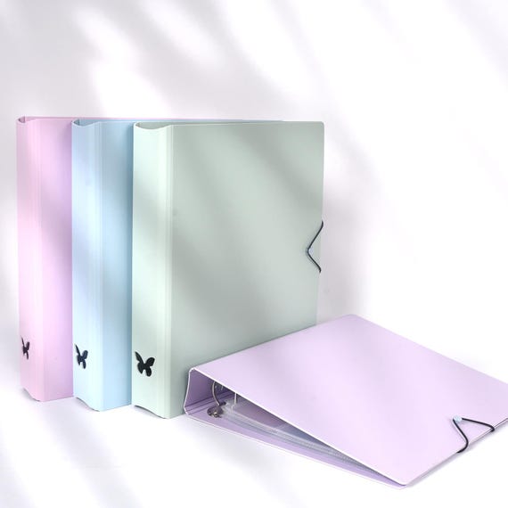 Kpop A4 Butterfly Minimalist Photo card Binder | Work with 9 Pocket Inner Refills and 2 Divider Acid-Free | Customizable Binder
