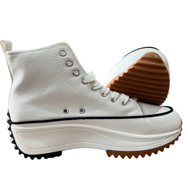 White chuck high top ladies trainers