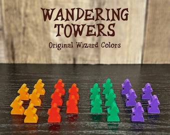 Wandering Towers: Original Magier Farben - Brettspiel Upgrades - Brettspiel Zubehör