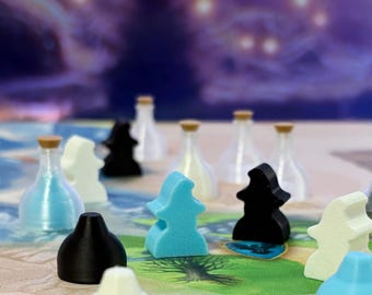 Wandering Towers: Neue Zauberer- und Zaubertrankfarben - Brettspiel-Upgrades - Brettspielzubehör
