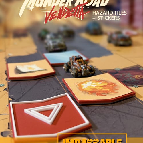 Thunder Road: Vendetta - Mejoras y pegatinas de baldosas de peligro - Licencia oficial