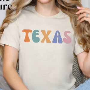 Retro Oversized Texas Shirt Western Womens Texas Graphic Tee Wild West shirt Country Concert Tee Texas Cities Shirt State Shirts