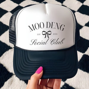 Moo Deng Trucker Hat, Moo Deng Hat, Moo Deng Fan Club, Pygmy Hippo, Baby Hippo, Moo Deng Hippo, I Love Moo Deng, Moo Deng Gifts