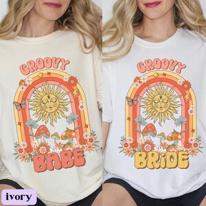Groovy Bachelorette Shirt Hippie 70s Matching Bachelorette Party Shirts Retro Bridal Party Bridesmaid Gifts Bachelorette Party Favors