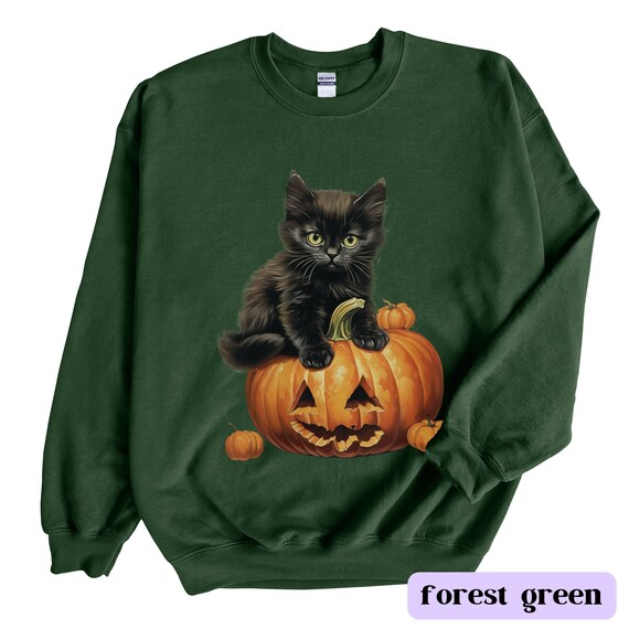 Black cat sweatshirt sale