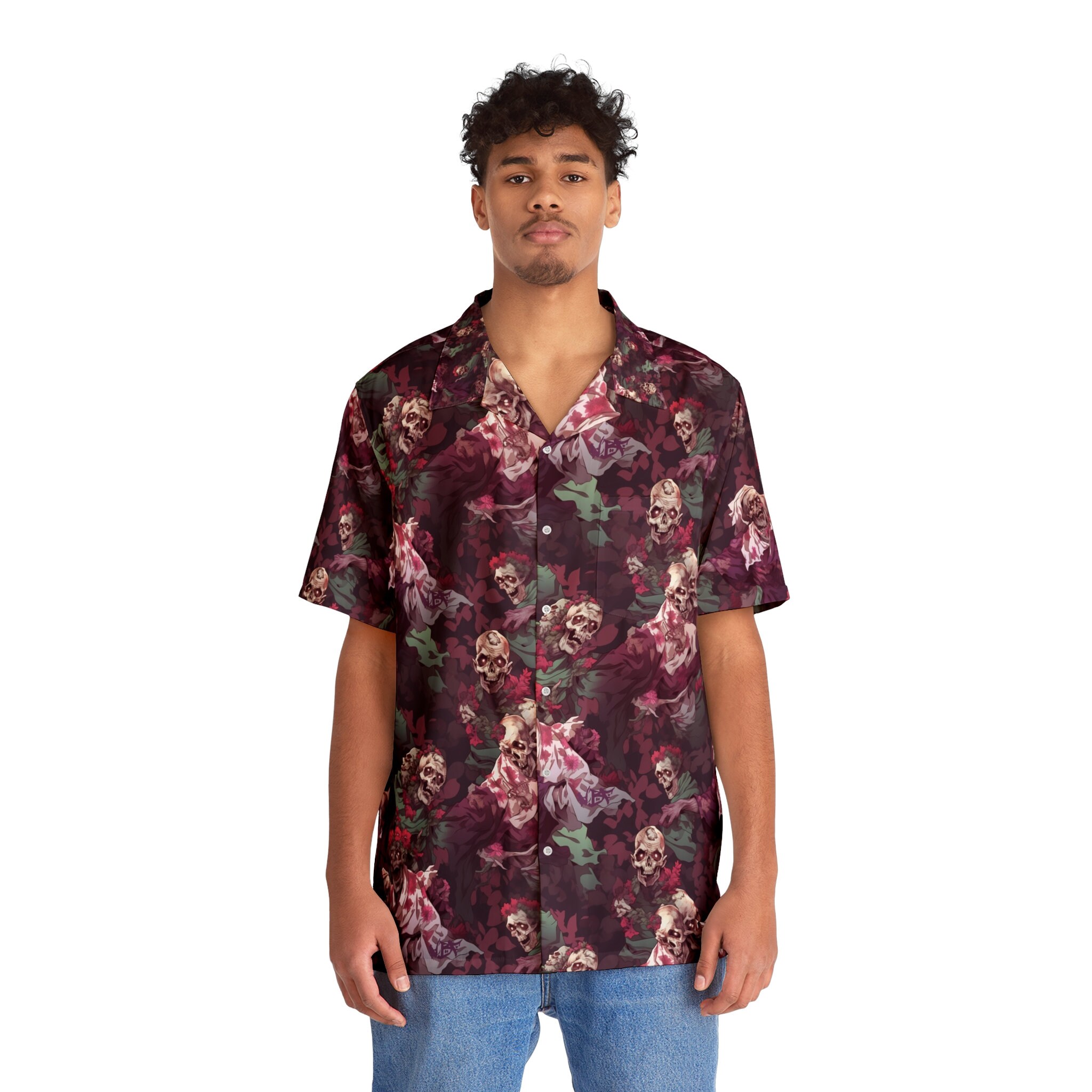 Discover Skull And Flower Hawaiian Shirt, Horror Aloha Shirt