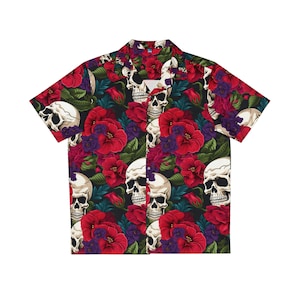 Men&#39;s Hawaiian Shirt - Lovely Skulls