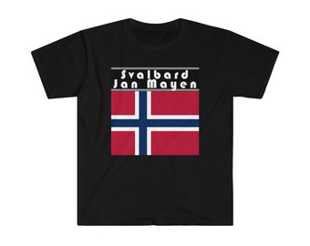 Cadeau T-shirt Svalbard et Jan Mayen Flag - Unisexe confortable