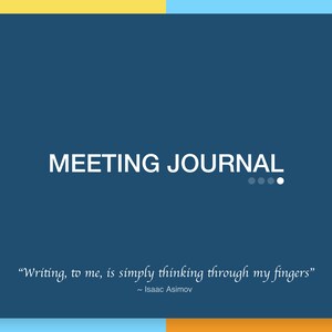 Digital Meeting Journal Blue - GoodNotes Journal, Notability Journal, iPad Journal