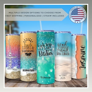 Custom Group Trip Vacation Tumblers, Girls Trip Tumblers, Personalized Birthday Trip Cups, Girls Vacation Drink Cups, MatchingTumblers