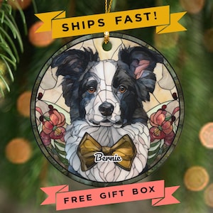 Personalized Border Collie Ornament: Custom Dog Keepsake