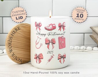 Funny Personalized Retirement Gift, Funny Soy Wax Candle Gift for Coworker, Custom Retirement Smells Like Candle, Happy Retirement Gift