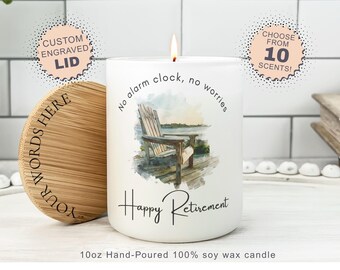 Funny Soy Wax Candle Gift for Coworker, Funny Retirement Gift Idea, Retirement Smells Like Candle, Happy Retirement Gift, Funny Candle Gift
