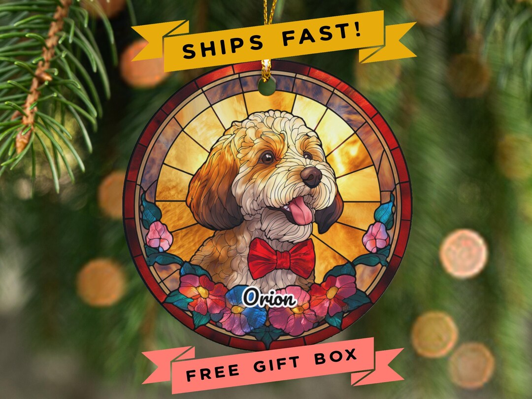 Cavapoo Ornament, Personalized Dog Christmas Gift, Puppy Keepsake for ...