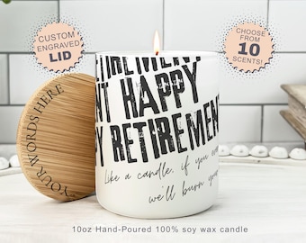 Funny Soy Wax Candle Gift for Coworker, Funny Retirement Gift Idea, Retirement Smells Like Candle, Happy Retirement Gift, Funny Candle Gift