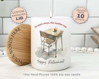 Funny Personalized Retirement Gift, Funny Soy Wax Candle Gift for Coworker, Custom Retirement Smells Like Candle, Happy Retirement Gift