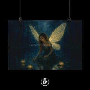 Enchanted Fairy Poster, Magical Wall Art, Butterfly Artwork, Home Decor, Cottagecore Decor, Gift for Fairy Lovers | APFSF #5