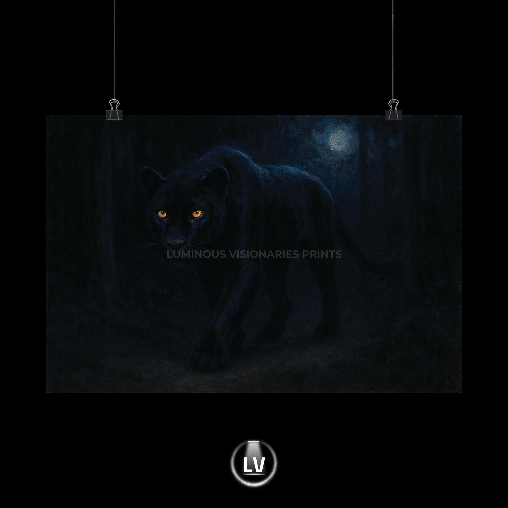 Mystical Black Panther Poster, Wall Art, Home Decor, Gift for Animal  Lovers, Nighttime Aesthetic, Dark Jungle Art | APA #56 - Etsy Ireland