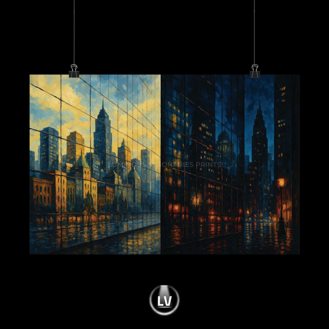 Cityscape Matte Horizontal Posters, Urban Wall Art, Modern Home Decor ...