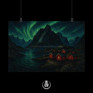 Lofoten, Norwegen, Serene Natur Poster Kunst, Berg Dekor, Nordische Landschaft Wand Kunst, Home Decor, Geschenke für Naturliebhaber | APLS #79