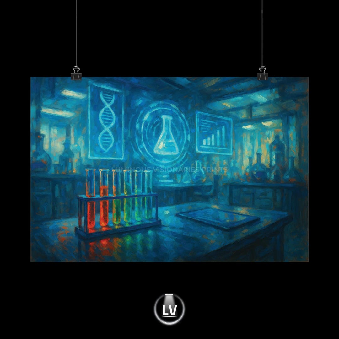 Lab Poster Texture Scientific Lab Matte Poster, Chemistry Wall Art, Science Decor, Gift ...