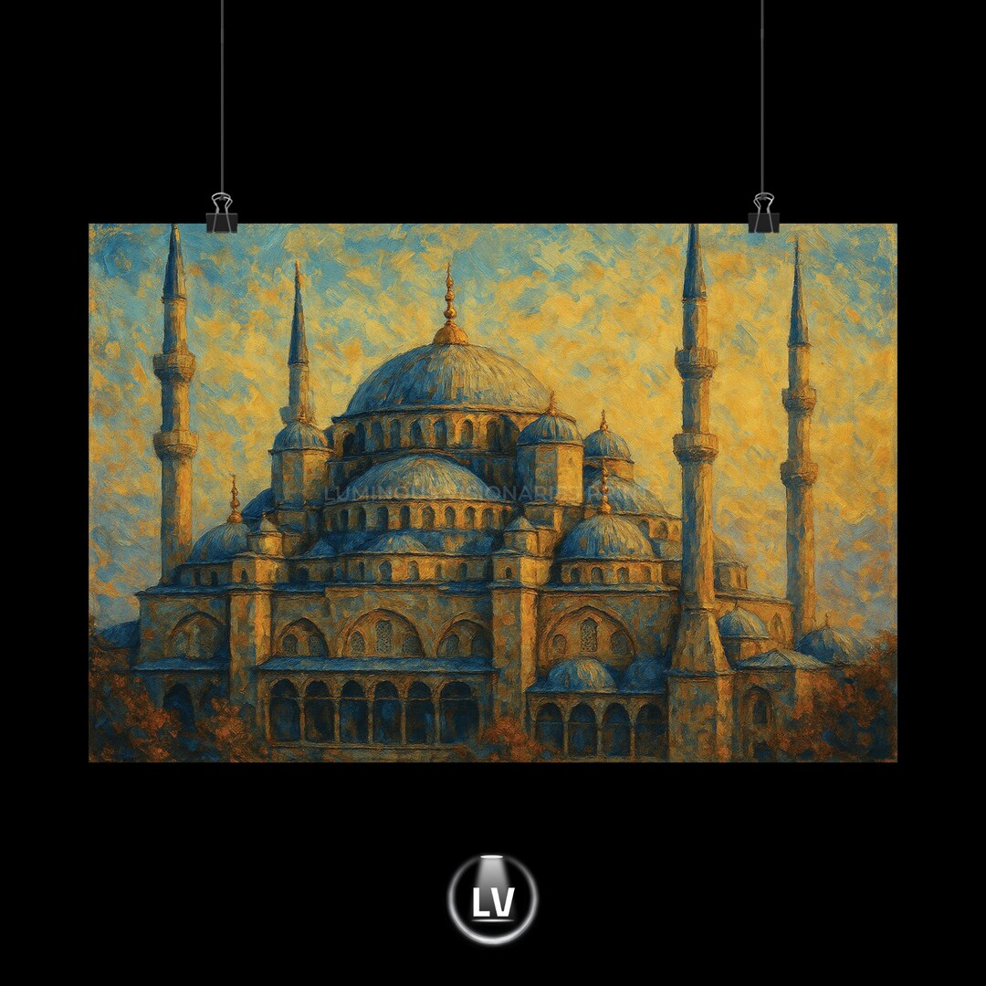 The Blue Mosque Wall Decor, Matte Horizontal Posters of Iconic ...