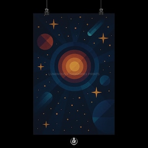 Kosmischer Kreis Art Print, Celestial Wall Decor, Space Poster, Astronomie Geschenk, galaktische Wohnkultur, Stellar Art | APAG #22