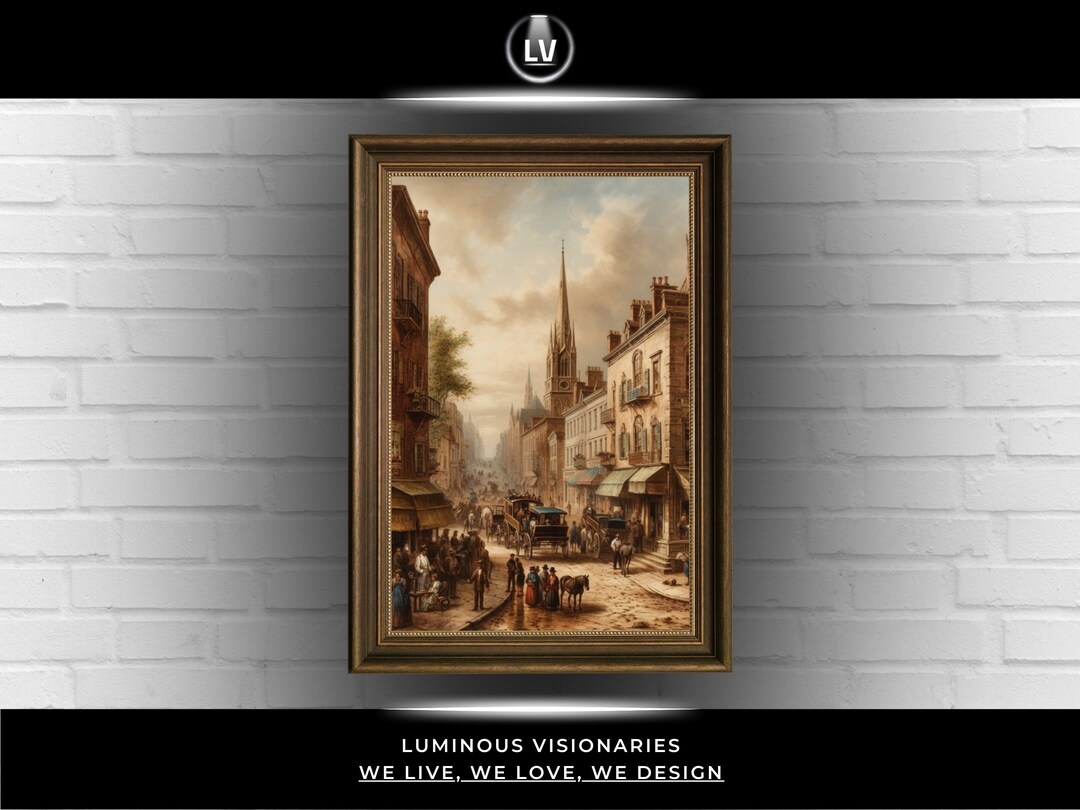 19th Century City Poster, 19th Century, Industrial City, Old City Wall ...