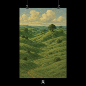 Serene Landschaft Matte Vertikale Poster | Kunst für Wohnkultur, Natur, Geschenk für Naturliebhaber, Ästhetischer Druck, Einzigartig | APLS #84