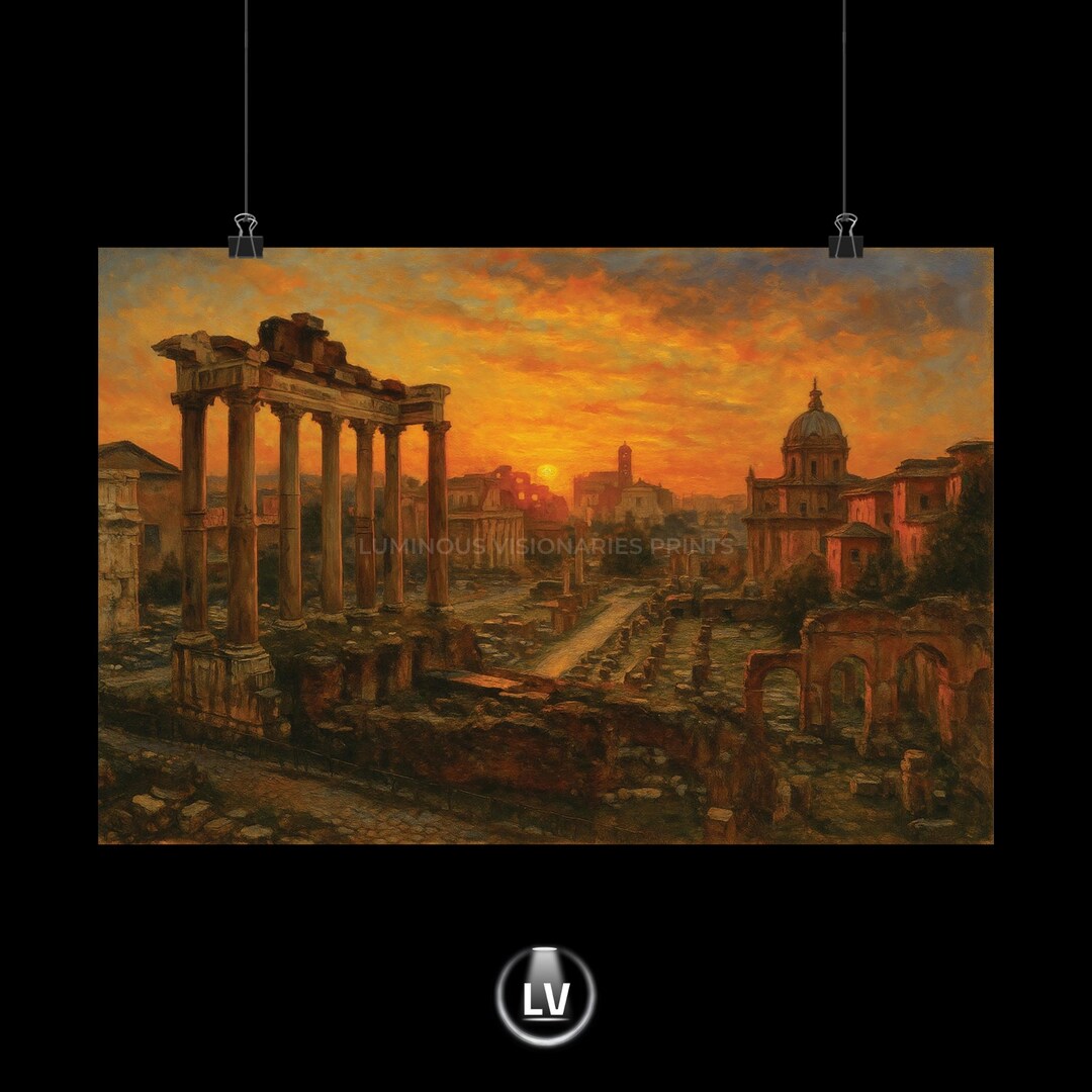 Vintage Roman Ruins Poster, Matte Finish, Warm Tones (multiple Sizes ...