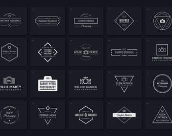 20 Photography Vector Logo Templates 4, AI, EPS, PSD, Editable Logos, Photography, Photo, Logo Bundle, Logo Pack, Camera, Photographer Logo