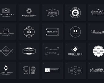 20 Photography Vector Logo Templates 1, AI, EPS, PSD, Editable Logos, Photography, Photo, Logo Bundle, Logo Pack, Camera, Photographer Logo