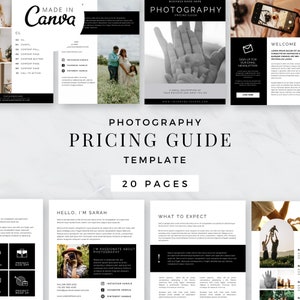 Canva Template | Photographer Price Guide | Wedding Price Sheet | 3 Page Photography Pricing Template | Photo Price List | Instant Download