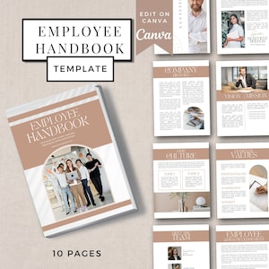 Employee Handbook Template | Human Resources | Employee Welcome Package Template | Editable Handbook | Employment Guide | New Hire Handbook