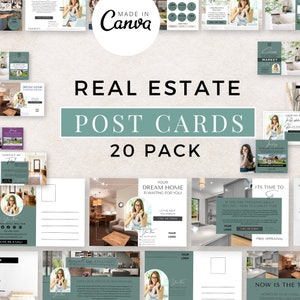 Real Estate Postcards, Realtor Postcard Template, Realtor Marketing, Real estate business cards, Real estate templates, Realtor Template