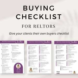 Home Buyer Checklist | Canva Template | Realtor Marketing Tools | Home Buyer Roadmap | Buyer Questionnaire | Real Estate Form, #2
