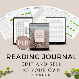 Digital Reading Planner | Book Lover Gift | Editable Canva Templates | Book Tracker | Reading Planner Goodnotes | Portrait Reading Journal