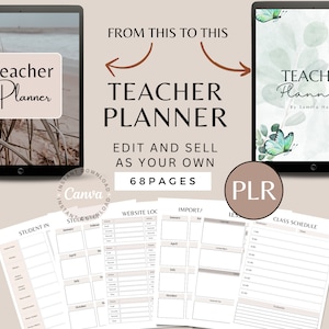 Digitaler Lehrerplaner | Lehrermappe | Digitale Lehrer Aufkleber | Unterrichtsplaner Printable | Akademische & Unterrichtsplanung