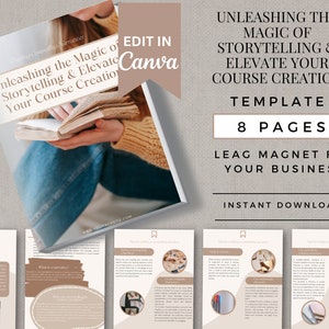 Ebook Template Canva | Course Canva Template | Lead Magnet Template | Course Creator Kit | Checklist Templates | Slide Deck