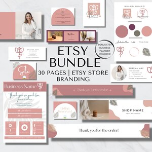 Etsy Branding Kit: Minimalist Shop Banner Templates (Canva Editable, Digital Download)